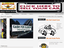 Tablet Screenshot of clunkersautoparts.com